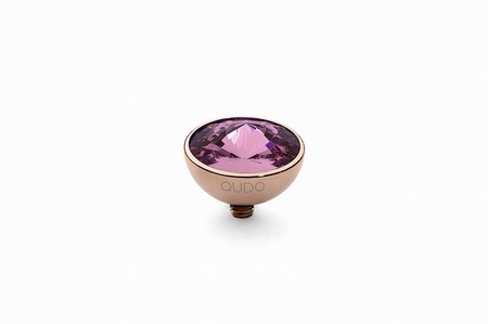 Qudo Rose Gold Topper Bottone 11.5mm - Amethyst